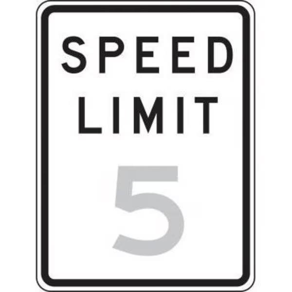 Accuform TRAFFIC SIGN SPEED LIMIT 18 in X 12 in FRR21835RA - main